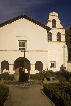 Mission San Juan Bautista near Monterey, an old Spanish missionの写真素材