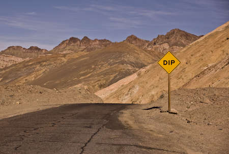 Dip in the Roadの写真素材