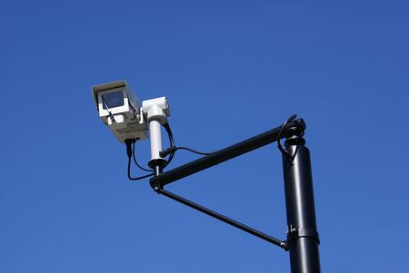 A CCTV Surveillance Camera on the street