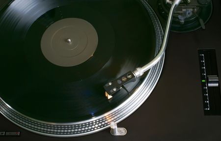 Record Playing on a Hi-Fi Turntable