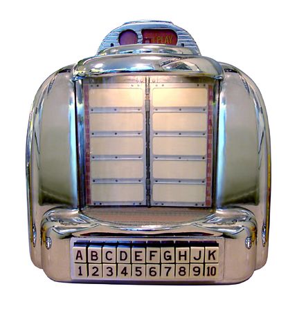 Vintage Jukebox Isloated on a White background