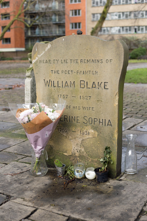 London, England, December 2017, The grave of William Blakeのeditorial素材
