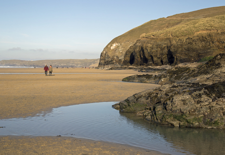 Beautiful Cornish beach landscapeの写真素材