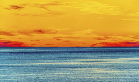 Majestic sunset seascapeの写真素材