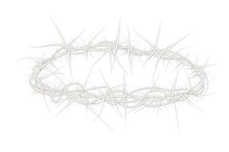 Illustration of a crown of thorns like the one placed on Jesus Christ の写真素材