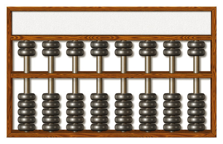 An abacus counter with an area for text or a title to be added.の写真素材
