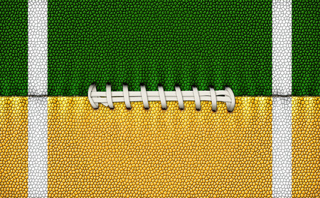 Digital Illustration of a football?s texture, laces, and stripes to use as a background for text or other graphics.の写真素材