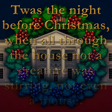 Twas the night before Christmas, when all through the house not a creature was  stirring, not even a mouse.の写真素材