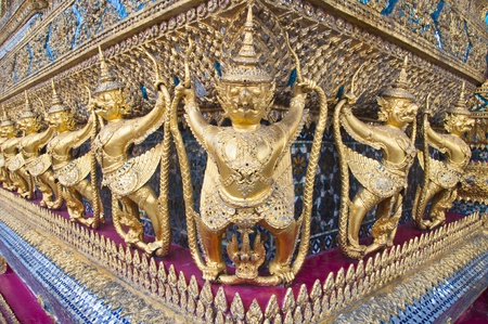 Golden Garuda decoration の写真素材