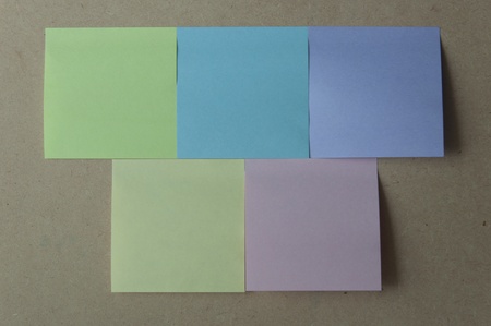 Colorful paper note on the art boardの写真素材
