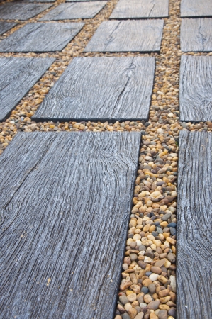 Rock Pathway made up of small stones and slab の写真素材