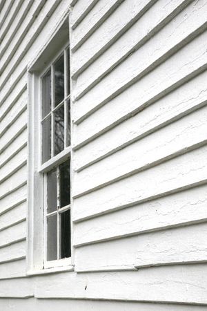 Ancient painted wall with windowの写真素材