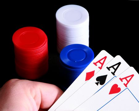 Close up of a winning hand