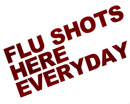Flu shot signの写真素材