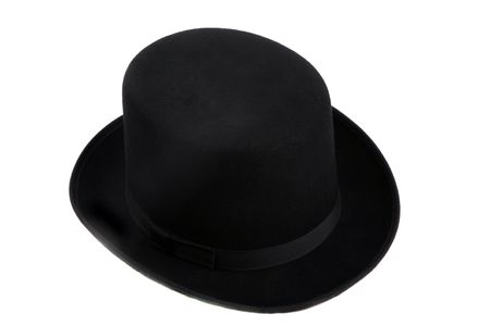 Top hat set against white backgroundの写真素材
