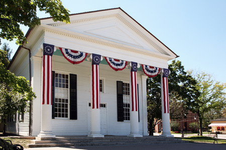 DEARBORN, MI-MAY, 2015:  Typical Town Hall building from the latter part of the 18th century.のeditorial素材
