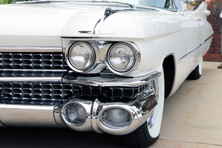 FLINT, MICHIGAN-DECEMBER 30, 2017:  1959 Cadillac Coupe de Ville.  This model represents the high point of American car design and luxury.のeditorial素材