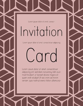 Minimal design of invitation card design with background of geomatric pattern design.のイラスト素材