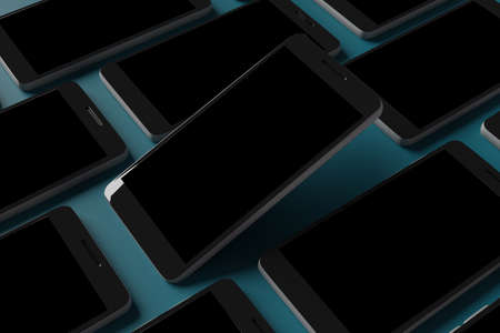 Mobile phone mockup 3d rendering for Scene Creator advertising