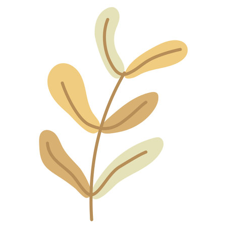 hand drawn shapes and floral design elements. Exotic jungle leaves. Abstract contemporary modern trendy illustrations element iconのイラスト素材