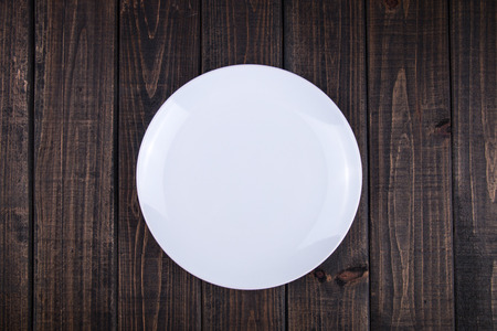 Plate on the tableの写真素材