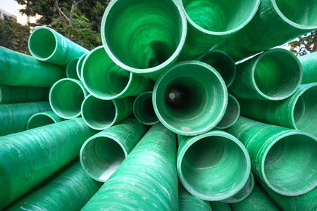 Industrial plastic pipeの写真素材
