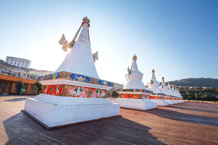 Pray tower in yunnan chinaの写真素材