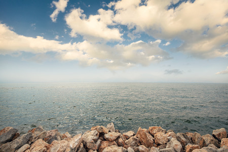 Rocks beside the seaの写真素材