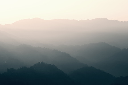 mountain sunsetの写真素材