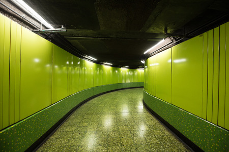 Underground tunnel in Hong Kongの写真素材