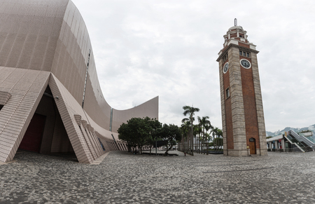 Clock tower in hongkong china.のeditorial素材
