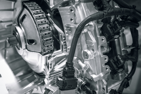 Part of the cars engineの写真素材