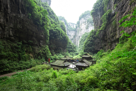 Wulong natural bridge park in chongqing chinaのeditorial素材
