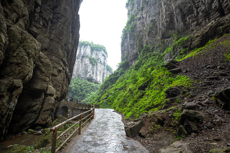 Wulong natural bridge park in chongqing chinaの写真素材