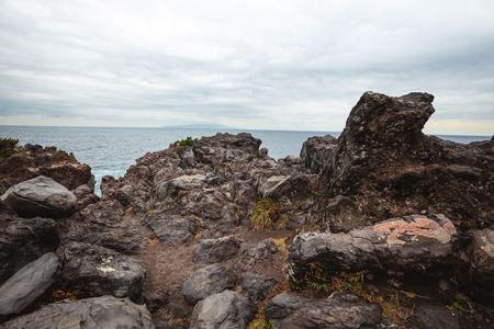 landscape in jogasaki coast japanの写真素材