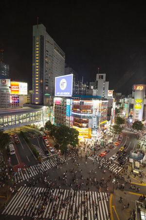 tokyo,japan - oct,8,2018:Shibuya crossroad is the one of the most peoples walking road in world.のeditorial素材