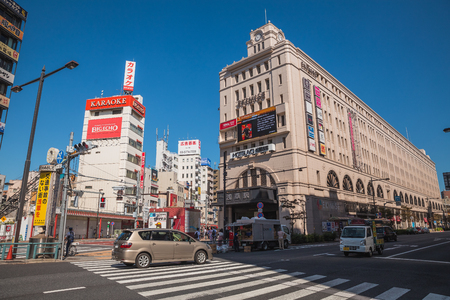 tokyo,japan - oct,7,2018:Road in the asakusa tokyo japan,many peoples come here to tourism.のeditorial素材