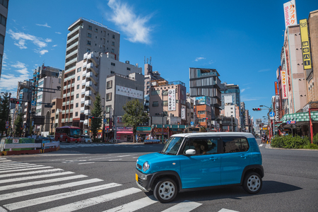 tokyo,japan - oct,7,2018:Road in the asakusa tokyo japan,many peoples come here to tourism.のeditorial素材