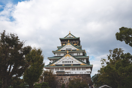 osaka castle in osaka japanのeditorial素材
