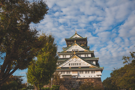 osaka castle in osaka japanのeditorial素材