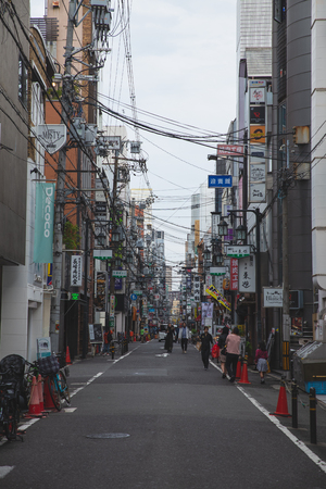 osaka,japan - oct,16,2018:shinsaibashi shopping street is the famous place in osaka japan.のeditorial素材