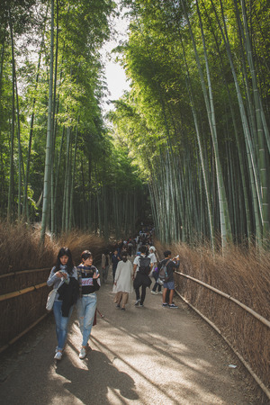 kyoto,japan - oct,15,2018:arashiyama is the famous place in kyoto japan,many peoples come here everyday.のeditorial素材