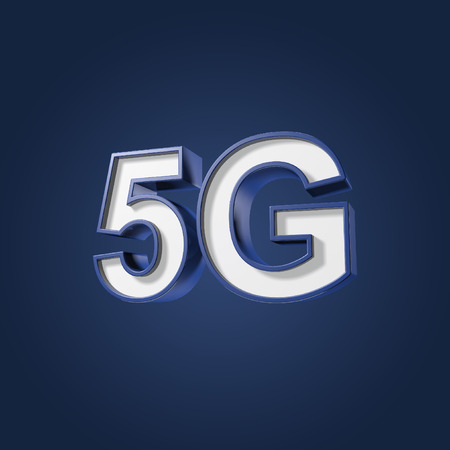 3D render 5G symbol