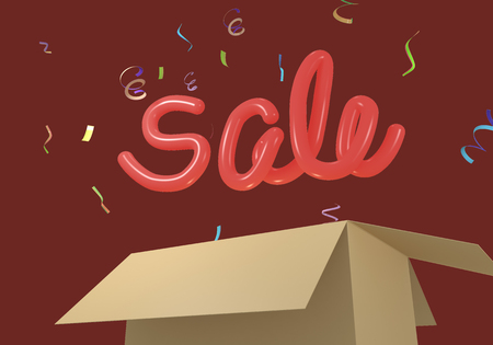 3D rendering illustration sale symbolの写真素材