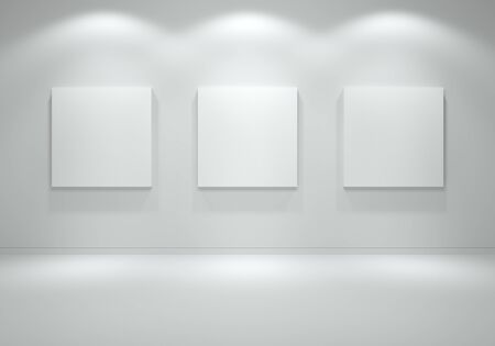 3D render illustration exhibition roomの写真素材