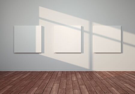 3D render illustration exhibition roomの写真素材