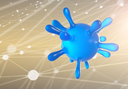 3D illustration virus concept backgroundの写真素材