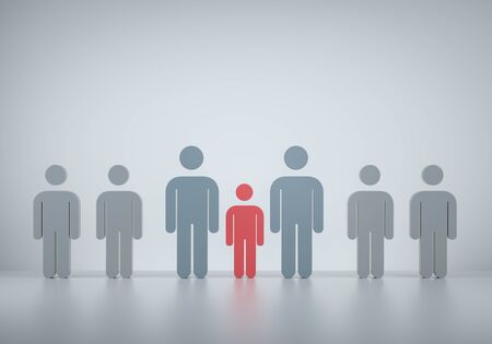 3D rendering illustration people iconの写真素材