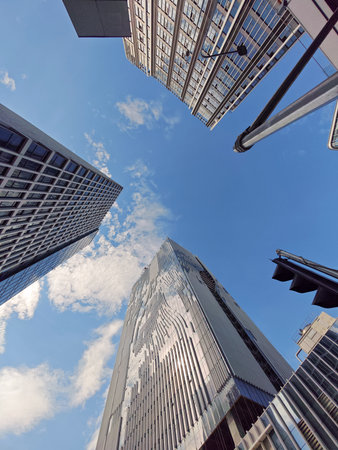 Low angle city view in Guangzhou Chinaの写真素材