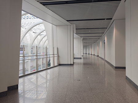 Corridor in big building in Guangzhou China